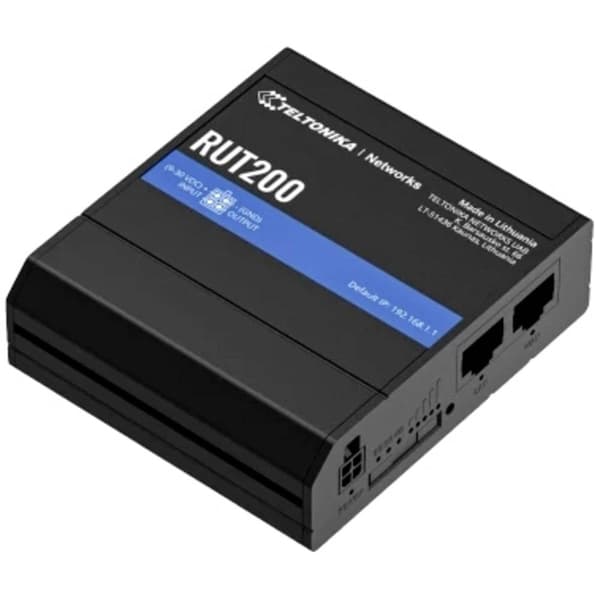 Teltonika RUT200 WiFi Router Inbyggt modem: LTE 2.4 GHz Svart