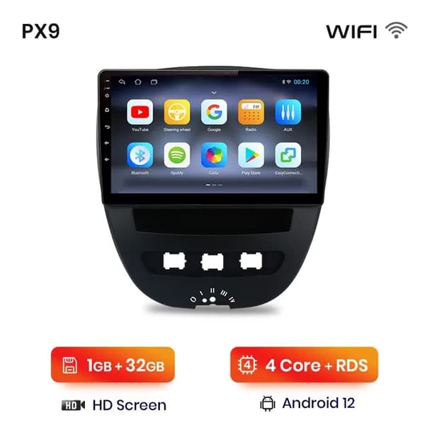 Autosoitin, monimedia, Android CarPlay -stereo