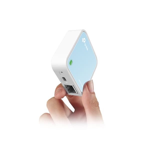 TP-Link TL-WR802N trådløs router Fast Ethernet Single-band (2,4 GHz) Blå, Hvid