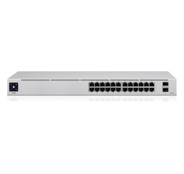 Switch UBIQUITI USW-Pro-24-PoE (Type L3, Desktop/piedestal, Rack, 24x10Base-T / 100Base-TX / 1000Base-T, 2xSFP+, PoE+ porte 16) Sølv