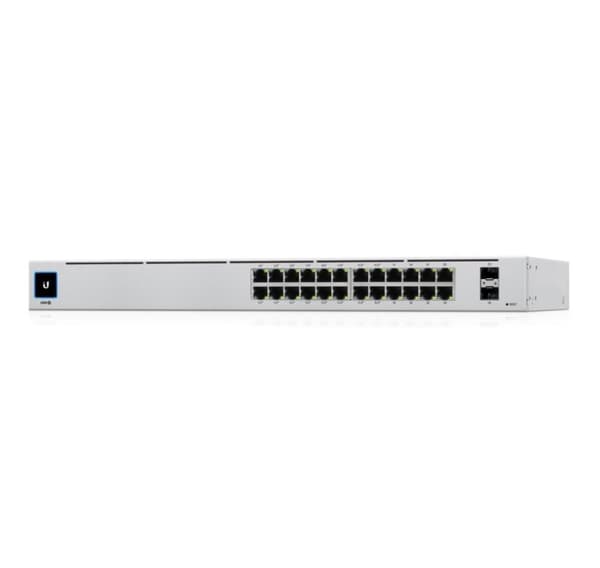 Switch, Ubiquiti, usw-24-poe (typ l2, stationär/sockel, rack, 24x10base-t / 100base-tx / 1000base-t, 2xsfp, poe+ portar 16)