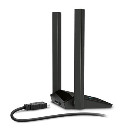 TP-LINK USB 3.0 -verkkosovitin, joka tukee IEEE 802.11b/g/a/n/ac/ax -standardeja (Wi-Fi 6)