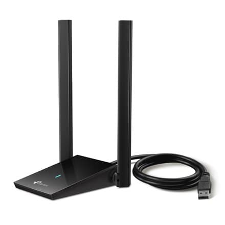 TP-LINK USB 3.0 -verkkosovitin, joka tukee IEEE 802.11b/g/a/n/ac/ax -standardeja (Wi-Fi 6)