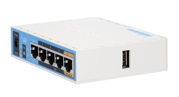 MikroTik hAP | WiFi-router | RB951Ui-2nD, 2,4 GHz, 5x RJ45 100 Mb/s
