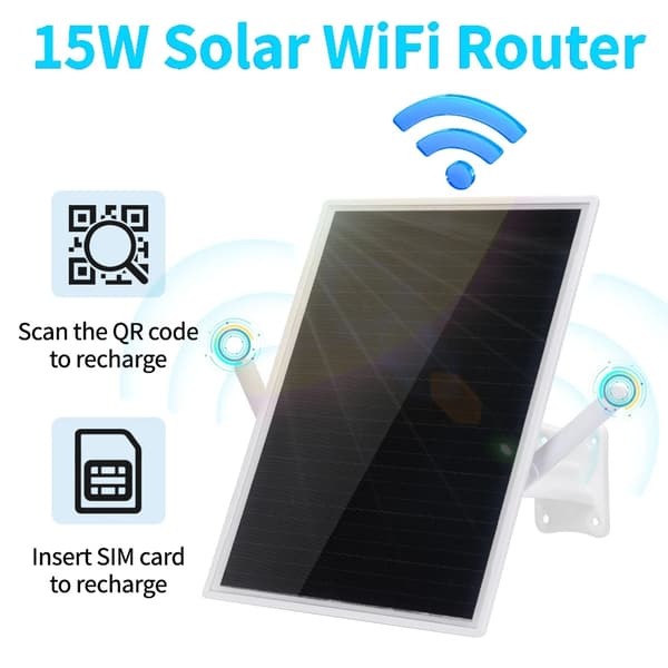 Udendørs solcelle wifi-router, 4G-forbindelse, genopladeligt batteri, W3-Solar WiFi