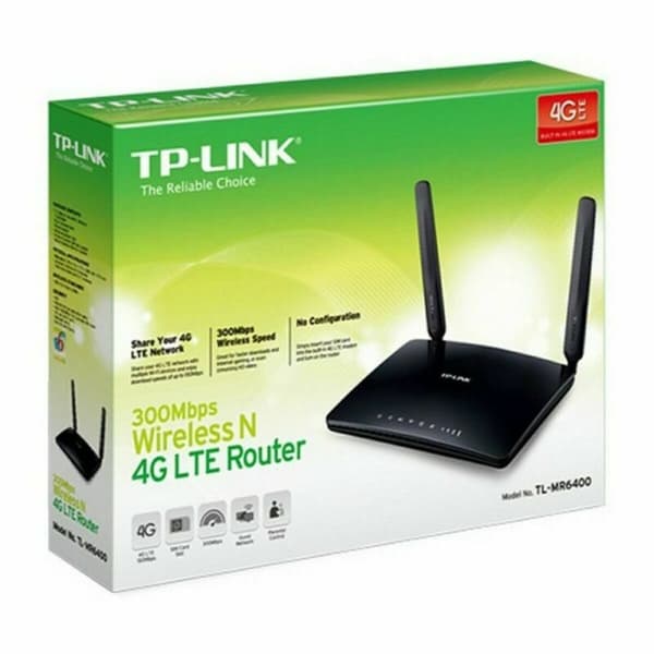 TP-Link TL-MR6400 langaton reititin Nopea Ethernet Yksi kaista (2,4 GHz) 4G Musta