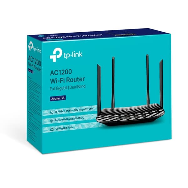 Router TP-Link Archer C6 300 Mbit/s Sort