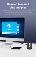 Miniatyrbilde 5 av 11: INF Trådløs WiFi-adapter - Svart 0