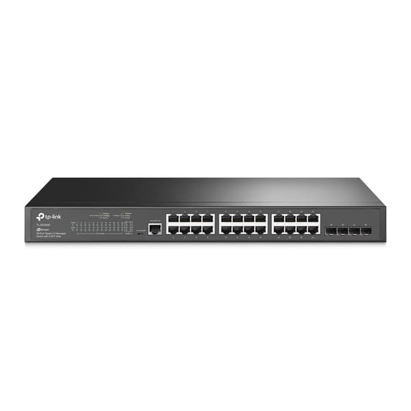 Switch omada (tl-sg3428, typ l2, rack, 4xsfp, 1xconsole, 1, tl-sg3428), Tp-link Svart