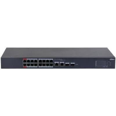 Switch cs4218-16et-240 (typ l2, stationär/sockel, 16x10base-t / 100base-tx, poe-portar 16, dh-cs4218-16et-240), Dahua