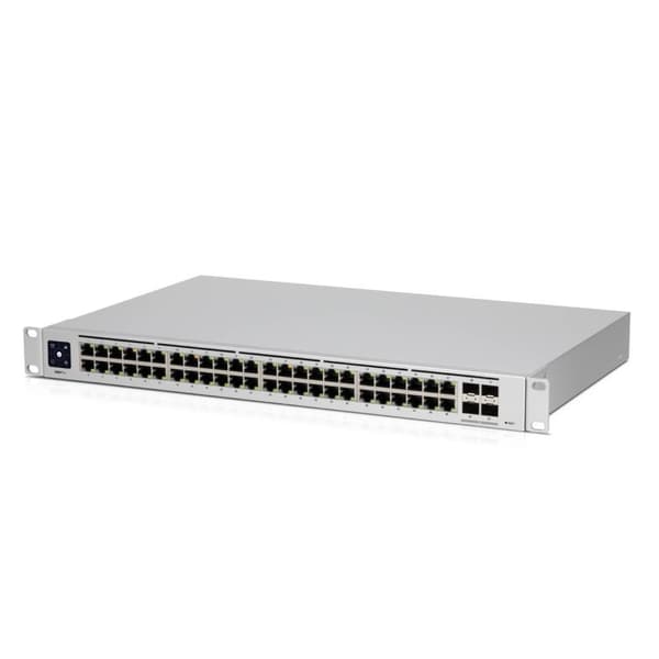 Switch usw-pro-48 (type l3, rack, 48x10base-t / 100base-tx / 1000base-t, 4xsfp+, usw-pro-48), Ubiquiti Sølv