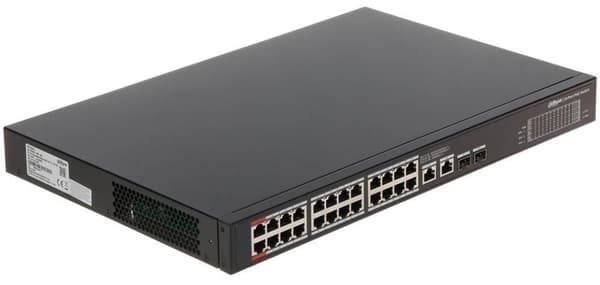 Kytkin pfs3228-24gt-360-v2 (työpöytä/jalusta, poe-portit 24, dh-pfs3228-24gt-360-v2), Dahua
