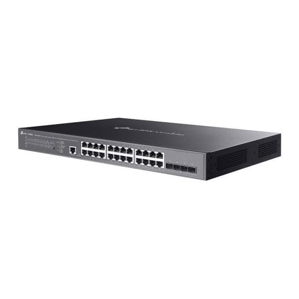 Switch TP-LINK Omada (SG3428XMPP, Rack, 24x10Base-T / 100Base-TX / 1000Base-T, 4xSFP+, 1xConsole, 1, PoE+ portar 16, 500 Watt)
