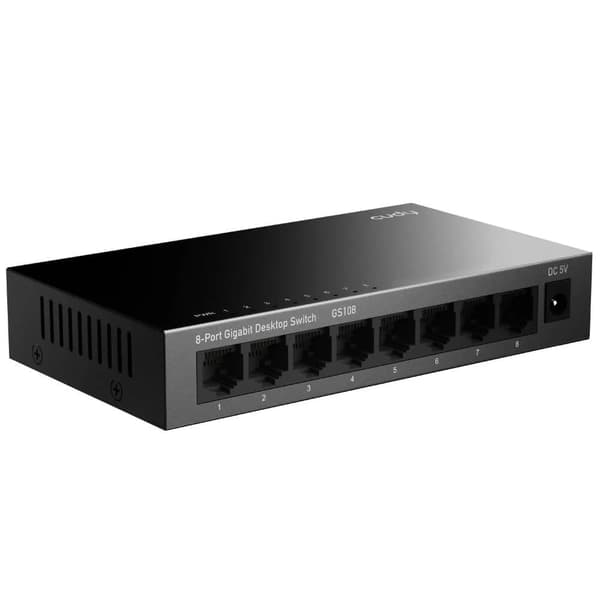 Cudy switch GS108 8-port gigabit desktop switch Svart