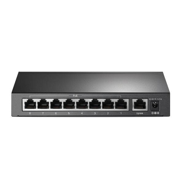 Switch tl-sf1009p (skrivbord/piedestal, 9x10base-t / 100base-tx, poe+ portar 8, tl-sf1009p), Tp-link