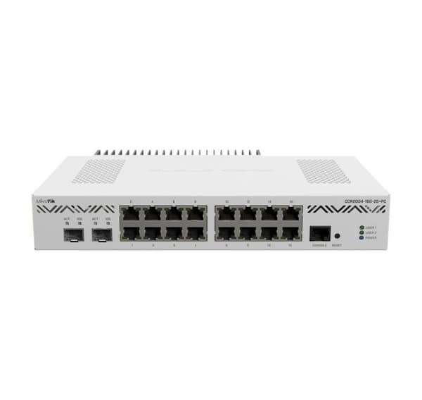 Net router 1000m 16port/ccr2004-16g-2s+pc, Mikrotik Hvid