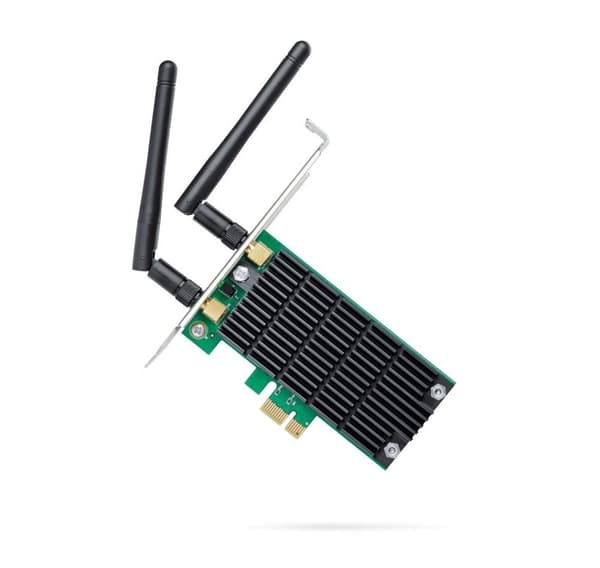 Wrl-adapter 1200mbps pcie/dual band archer t4e, Tp-link Svart, Grön