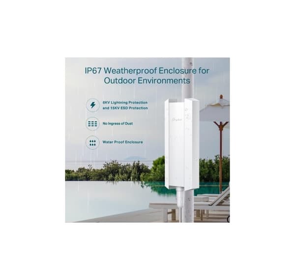 Åtkomstpunkt, Tp-link, omada (3000 mbps, ieee 802.11a/b/g, ieee 802.11n, ieee 802.11ac, ieee 802.11ax, 1x10/100/1000m)