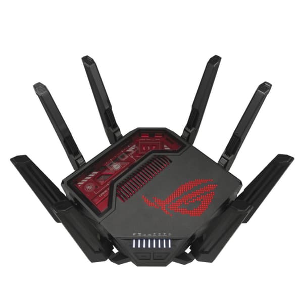 Router Asus GT-BE19000 Sort Sort/Rød USB USB 2.0 RJ45 Ethernet LAN USB 3.2 Wi-Fi