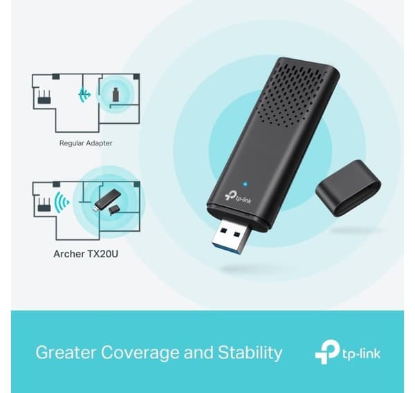 Wrl-adapter 1800mbps usb/archer tx20u, Tp-link