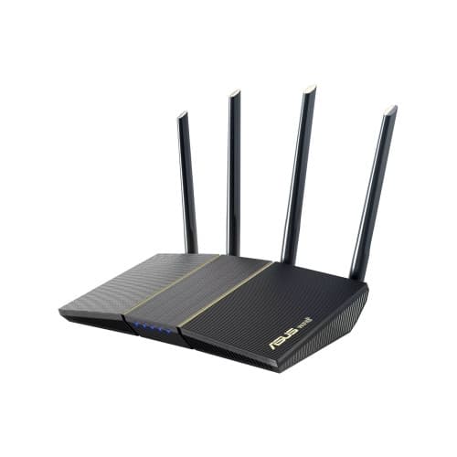 ASUS RT-AX57 - trådlös router - Wi-Fi 6 - skrivbordsmodell Svart