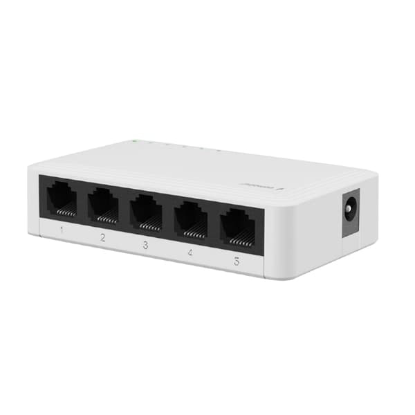 5 ports netværksswitch med Gigabit-hastighed (10/100/1000 Mbps) Hvid