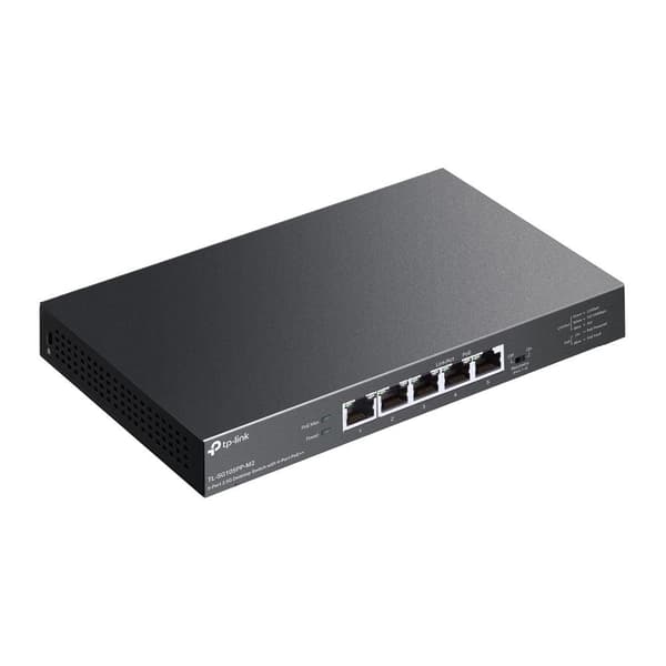 Switch tl-sg105pp-m2 (skrivebord/sokkel, 5x2.5gbe, tl-sg105pp-m2), Tp-link