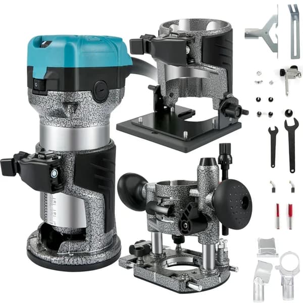 VEVOR Træfræser, 710W Effekt, 13000-33000 RPM Hastighed,Fast Plunge Tilt