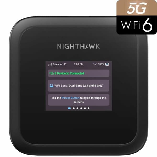 Switch Netgear MH3150-100EUS Sort Wi-Fi 6 GHz USB USB-C USB-C 3.2 Gen 1 (3.1 Gen 1) Sort