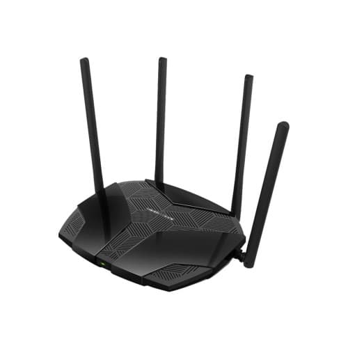 Mercusys MR70X - trådlös router - Wi-Fi 6 - skrivbordsmodell Svart
