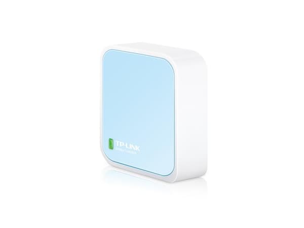 TP-LINK TL-WR802N - Trådløs router - 802.11b/g/n - 2,4GHz (TL-WR802N) Blå, Hvid