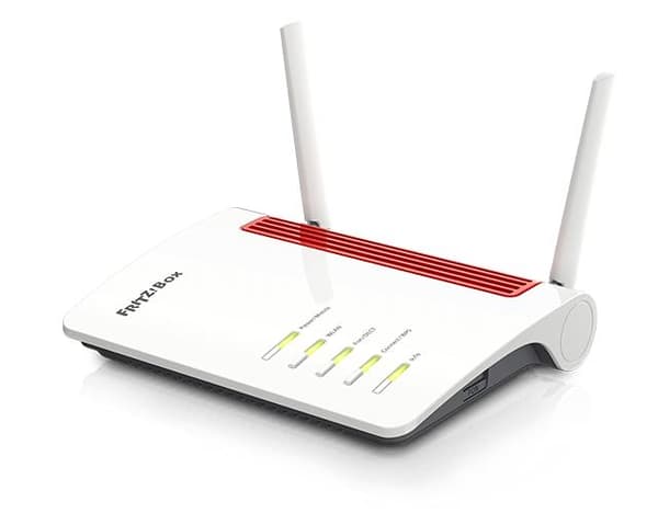 AVM FRITZ!Box 6850 (LTE-modem, op til 150 Mbit/s, WLAN AC+N op til 866 Mbit/s (5 GHz) og 400 Mbit/s (2,4 GHz), 4x gigabit LAN, 1x USB 3.0) Hvid