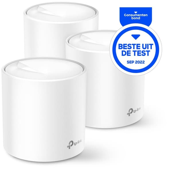 TP-Link Deco X60 - Mesh WiFi - Wifi 6 - 3-pack - 2020 Hvid