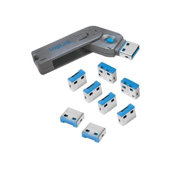 Logilink, USB-portblokering (1x nøgle og 8x låse), AU0045