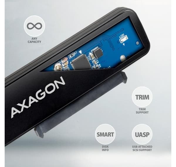 AXAGON, USB-C 5 Gbps - SATA 6G, 2,5" SSD/HDD SLIM Adapter, ADSA-FP2C