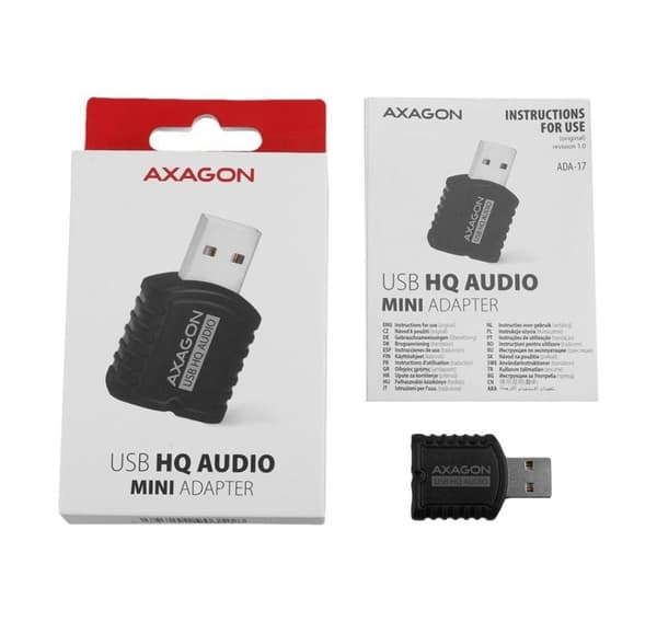 AXAGON, ADA-17 USB - HQ Mini Audio Adapter