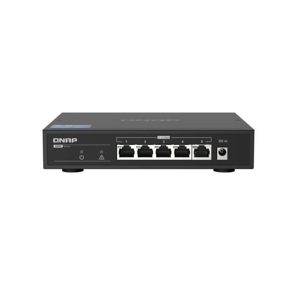 QNAP, 5 portar 2,5 Gbps Auto Negotiation (2,5G/1G/100M), QSW-1105-5T
