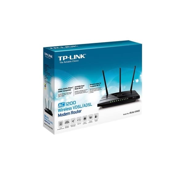 TP-LINK, AC1200 Wi-Fi VDSL/ADSL Modem Gigabit-ruter, Archer VR400