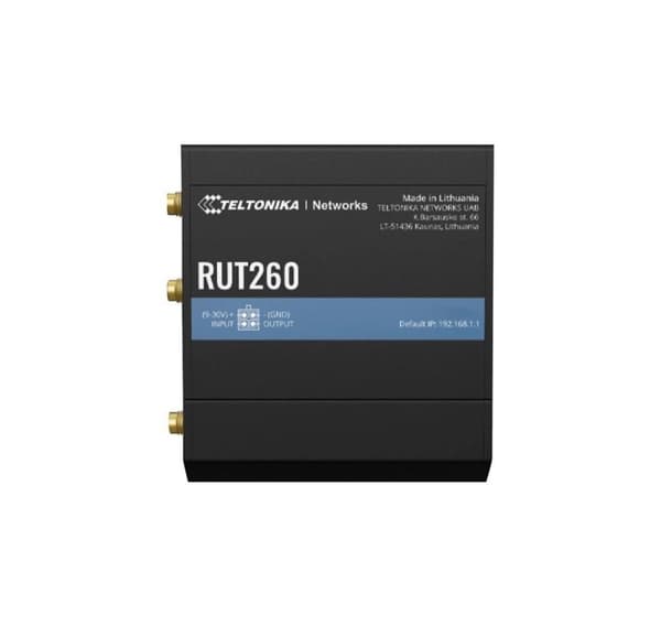 Teltonika, LTE Cat 6 Router, RUT260 Sort, Blå