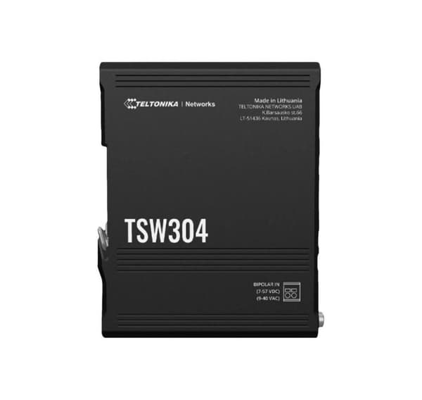 Teltonika, DIN Rail Switch, TSW304 Svart