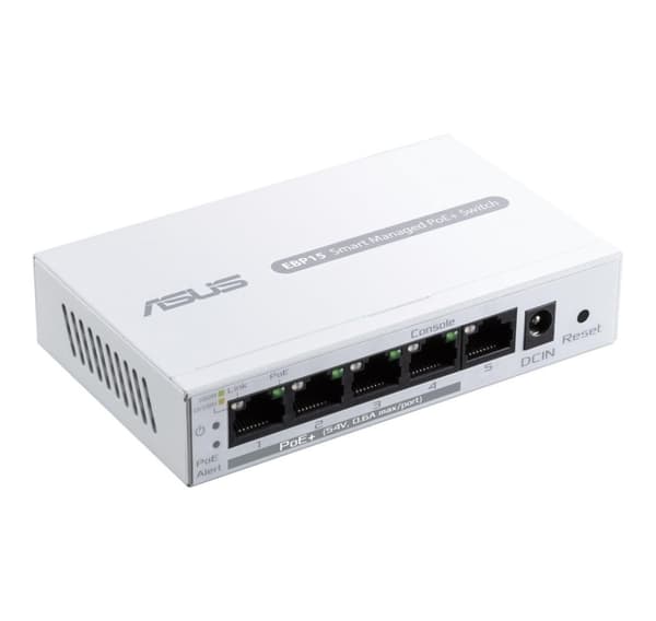 Asus, ExpertWiFi 5-portars GbE Smart Managed PoE+ Switch, EBP15