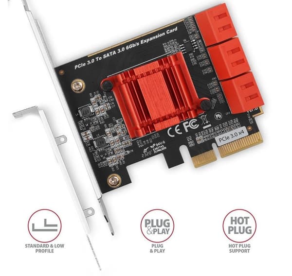 AXAGON, PCIe Controller 6x SATA 6G, PCES-SA6