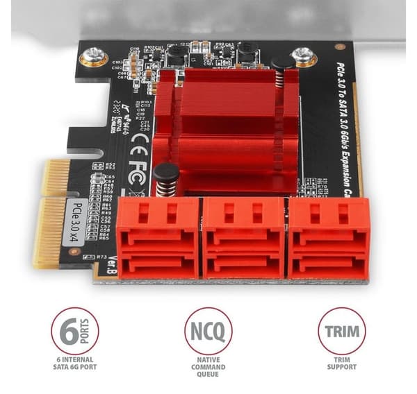 AXAGON, PCIe Controller 6x SATA 6G, PCES-SA6