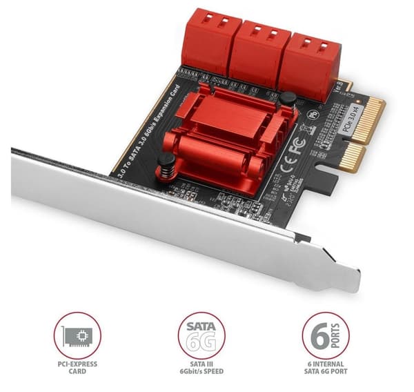 AXAGON, PCIe Controller 6x SATA 6G, PCES-SA6