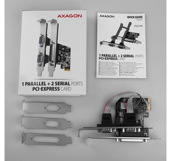 AXAGON, PCI-Express-kort med en parallell och två seriella portar 250 kbps, PCEA-PSN