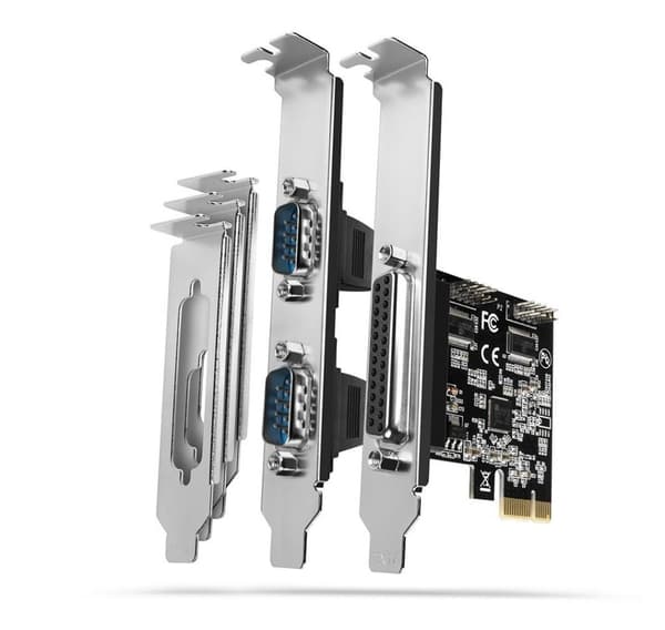 AXAGON, PCI-Express-kort med en parallell och två seriella portar 250 kbps, PCEA-PSN