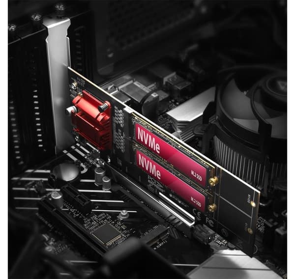 AXAGON, PCIe 2x NVMe M.2 -ohjain, PCEM2-ND