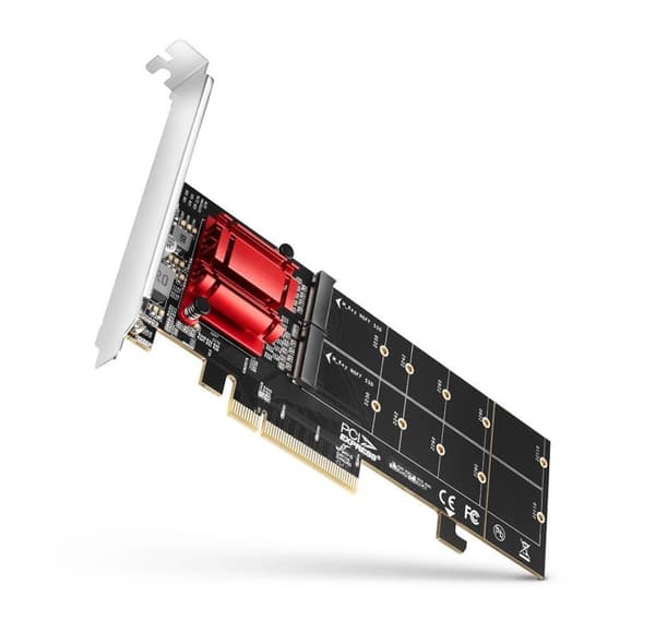 AXAGON, PCIe 2x NVMe M.2 -ohjain, PCEM2-ND