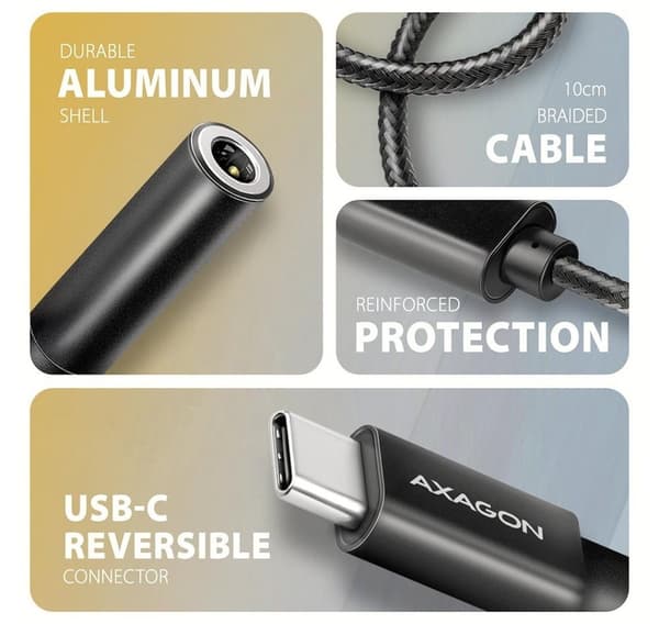 AXAGON, ADA-HC USB-C - HI-RES DAC Audio Adapter
