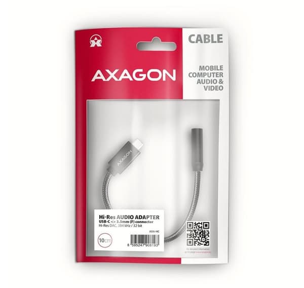 AXAGON, ADA-HC USB-C - HI-RES DAC Audio Adapter